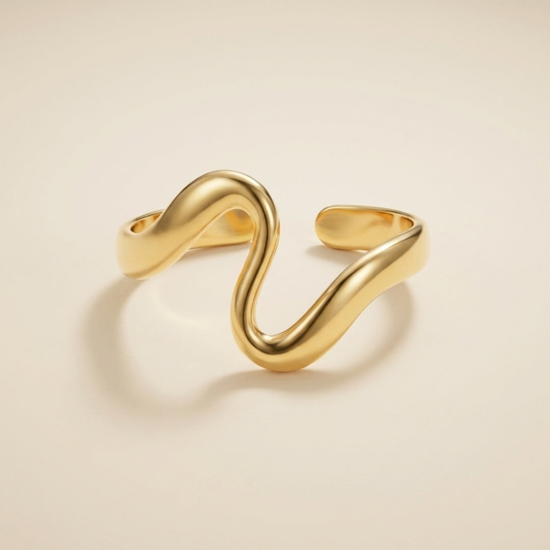 Gold Wave Ring