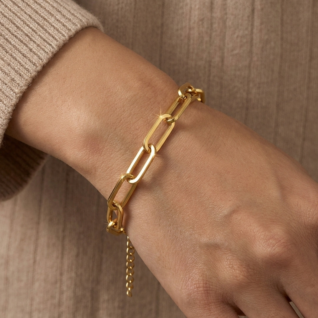 Tulum Chunky Paperclip Bracelet