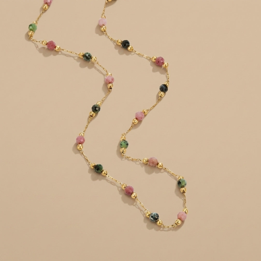Lulu Spring Beaded Stone Necklace