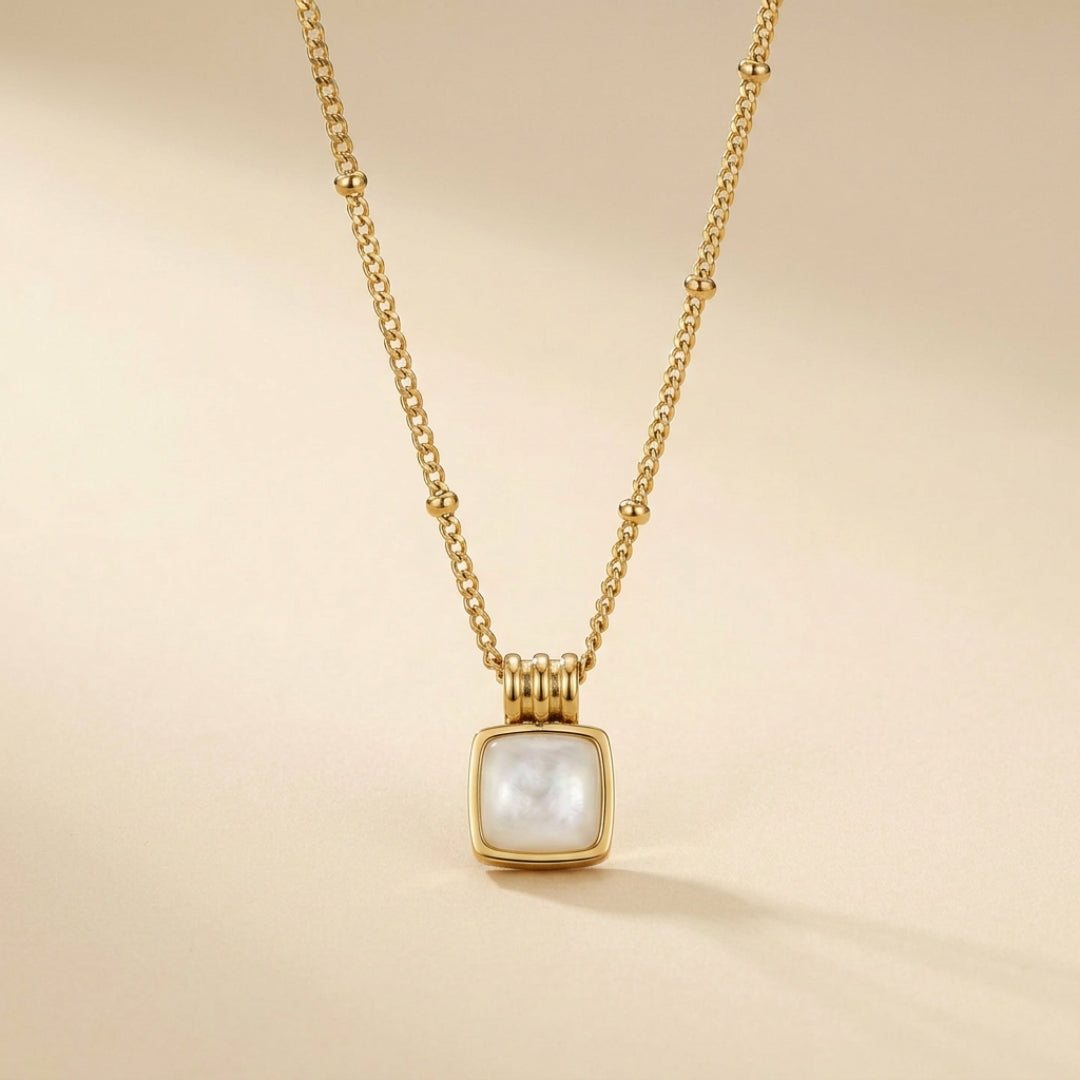 Lucia White Shell Pendant Necklace