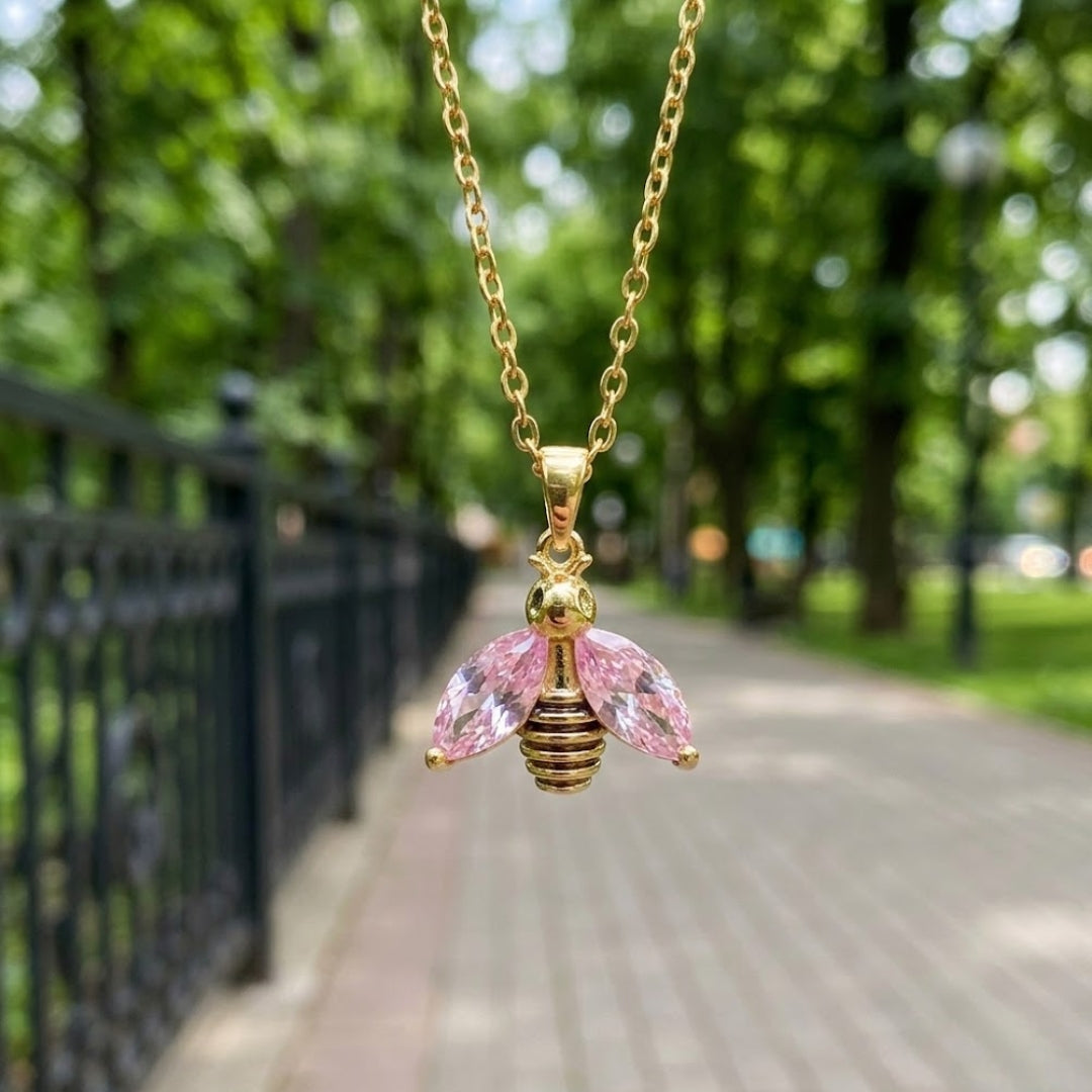 Crystal Bee Necklace