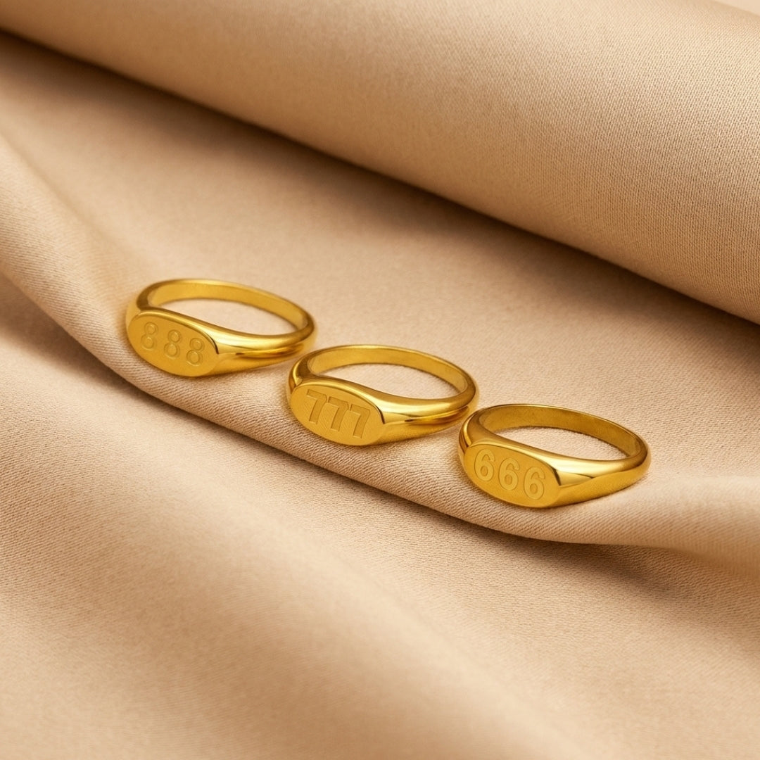 Angelica® Angel Number Signet Ring