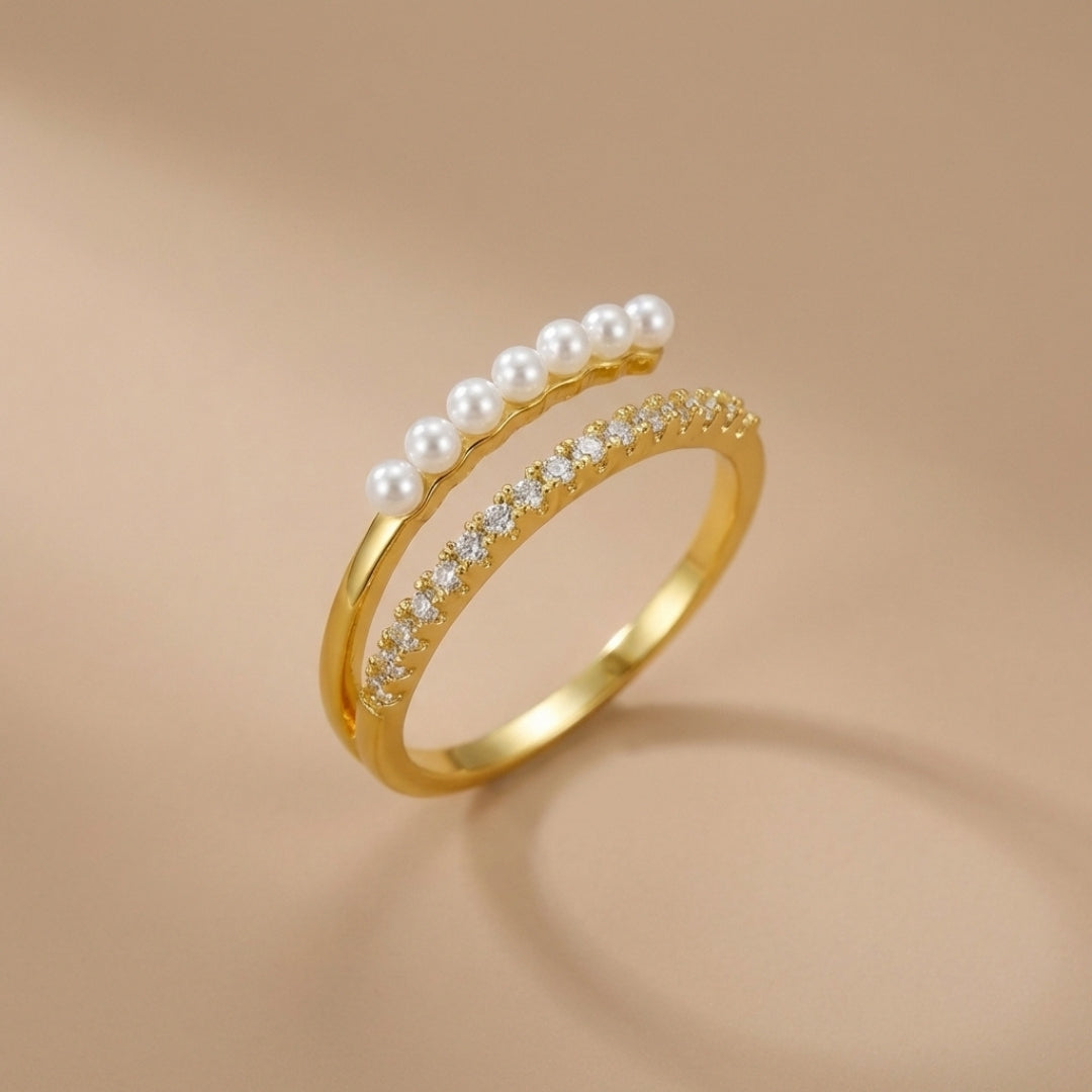 “Wrap Me” Pearl & Crystal Ring