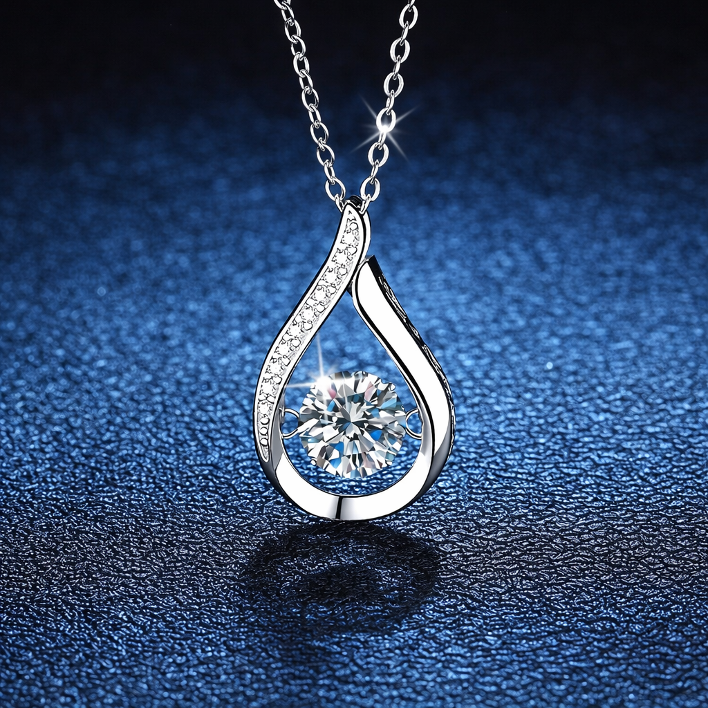 925 Silver Zirconia Drop Necklace