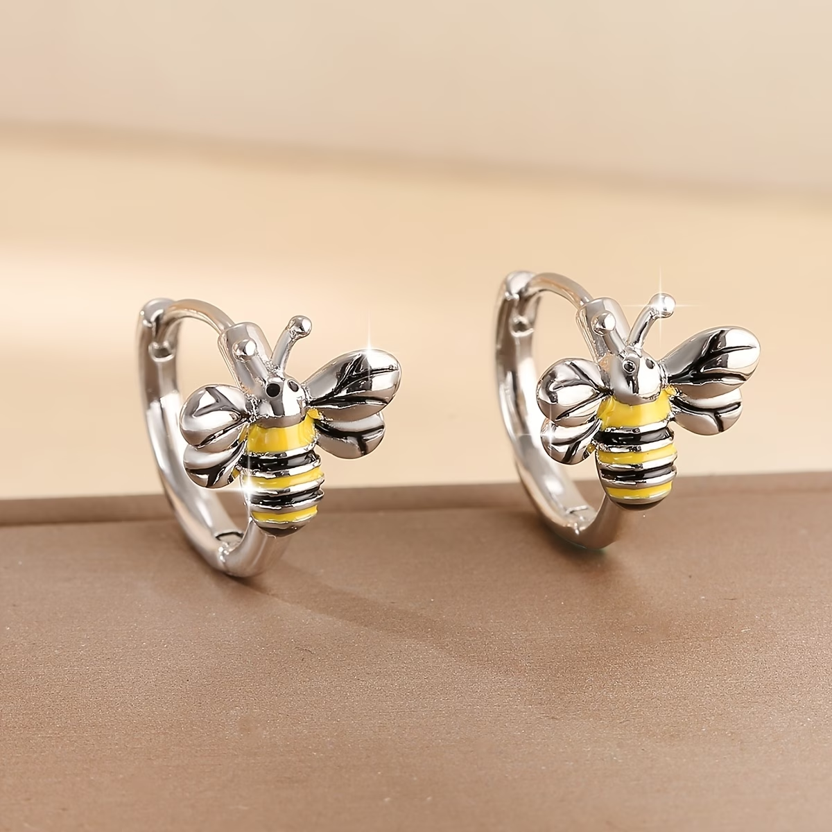 Bee Gold & Silver Hoop Earrings