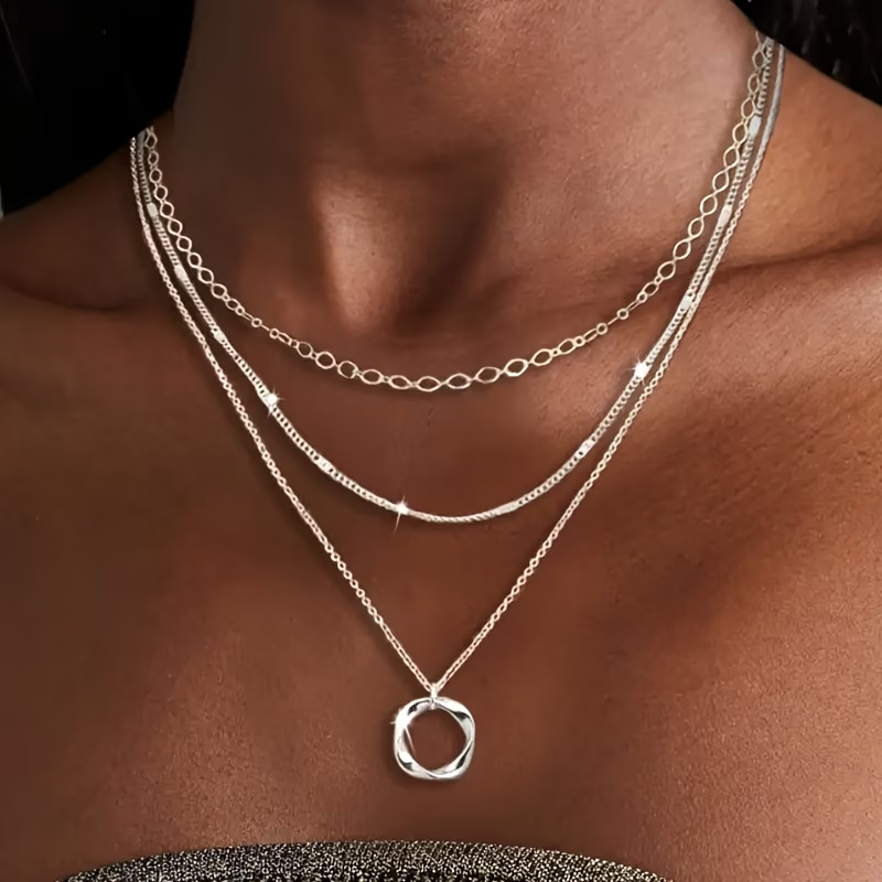 925 Silver Multi-layer Necklace