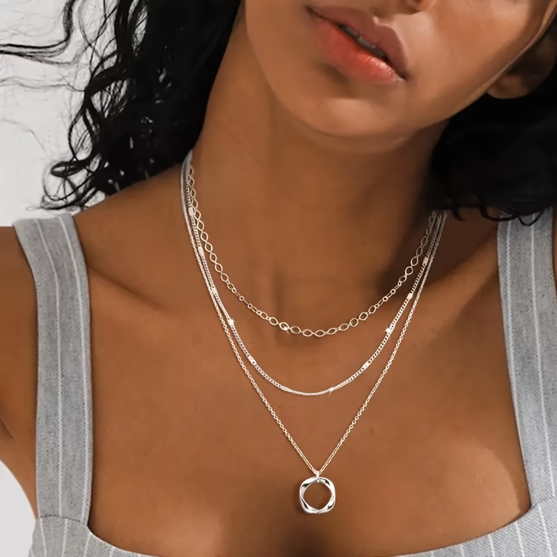 925 Silver Multi-layer Necklace