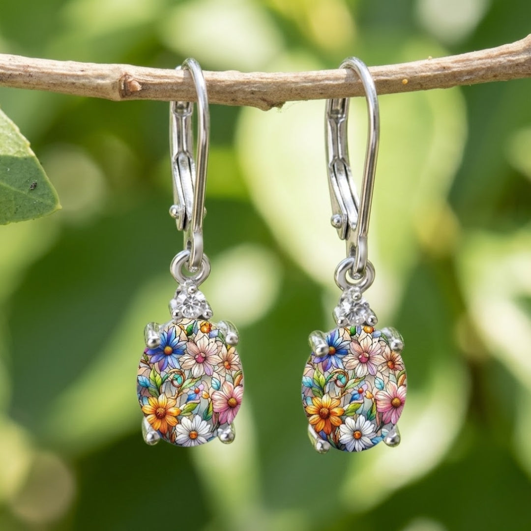 Colorful Drop Blossom Earrings