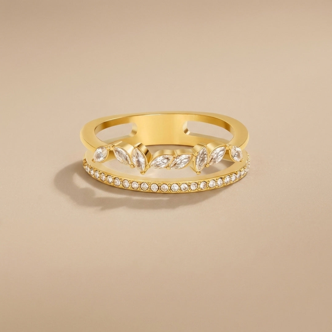 18K Gold Mia Crystal Ring