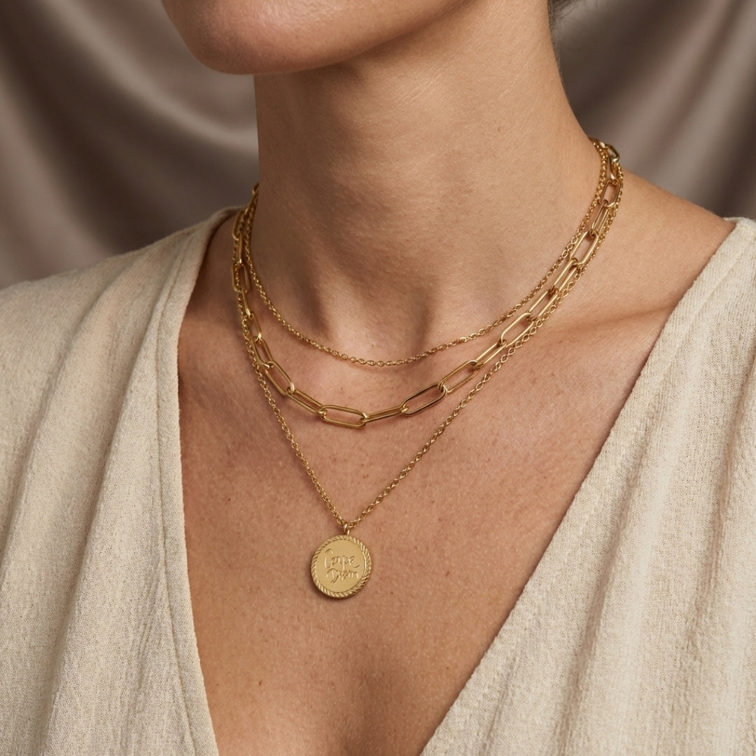 Geya Coin Layered Necklace