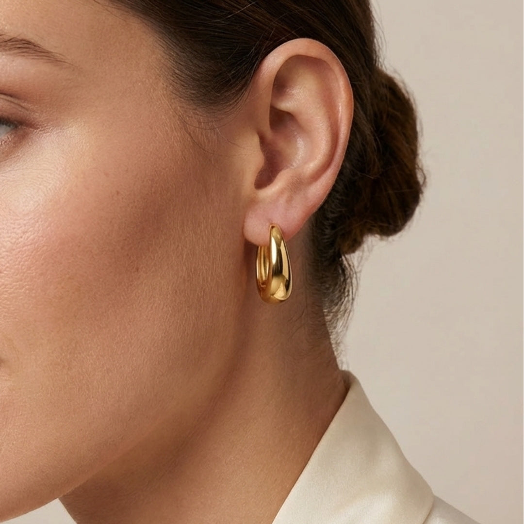 Audrey Gold Hoop Earrings