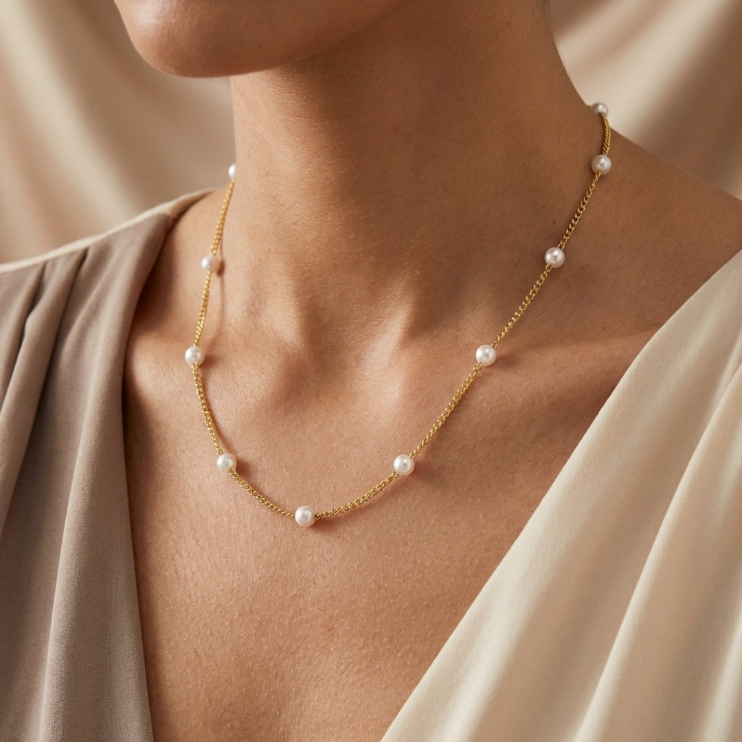 Nura Pearl 18K Gold Necklace
