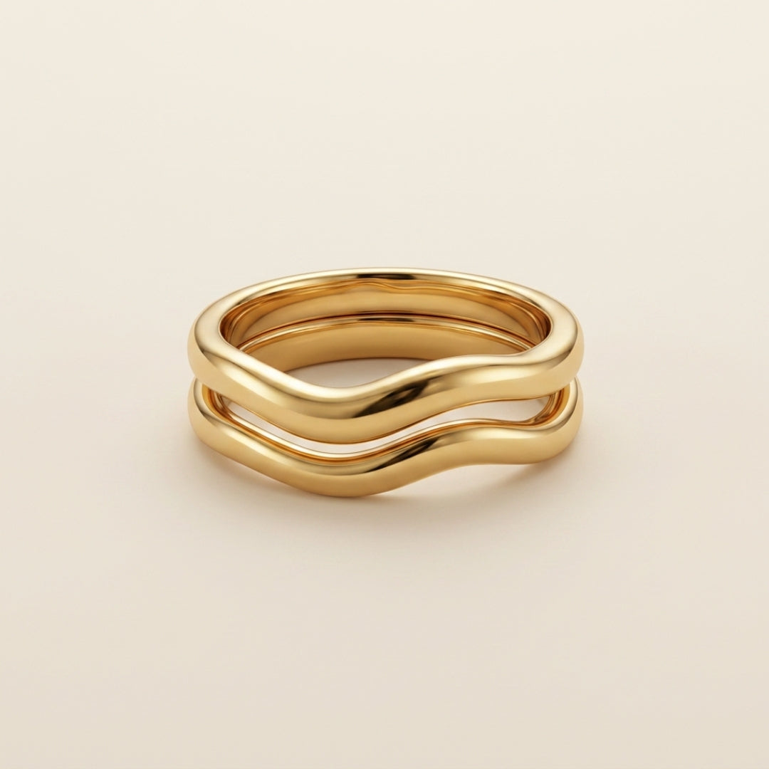 Madison Wave Ring Set