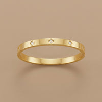 Gold Clover Bangle