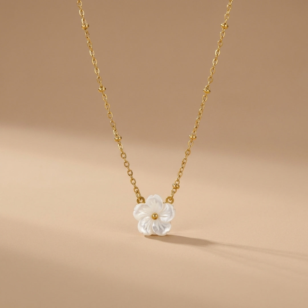 White Blossom Flower Necklace