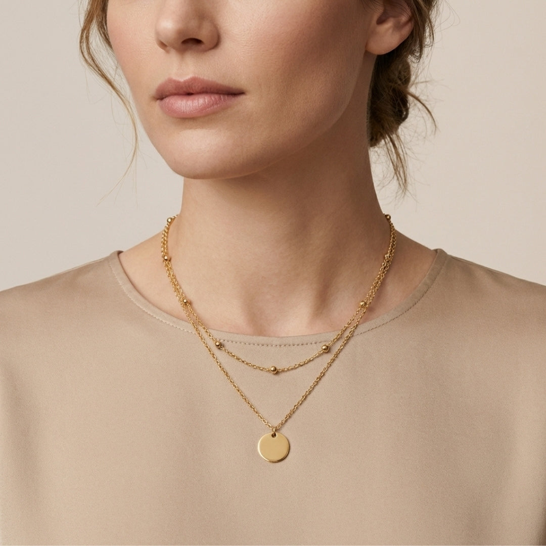 Layered Disc Necklace