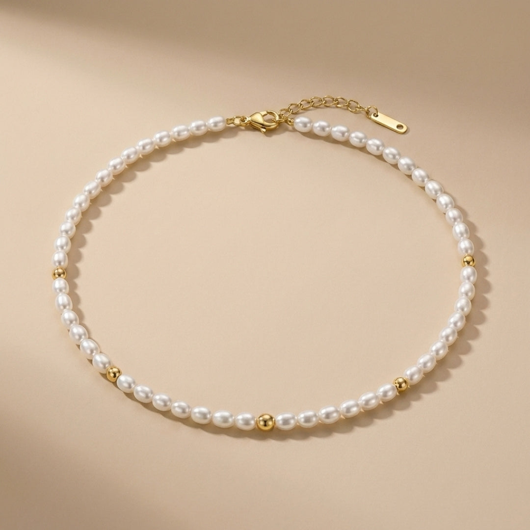 Aloha Pearl and Gold Choker