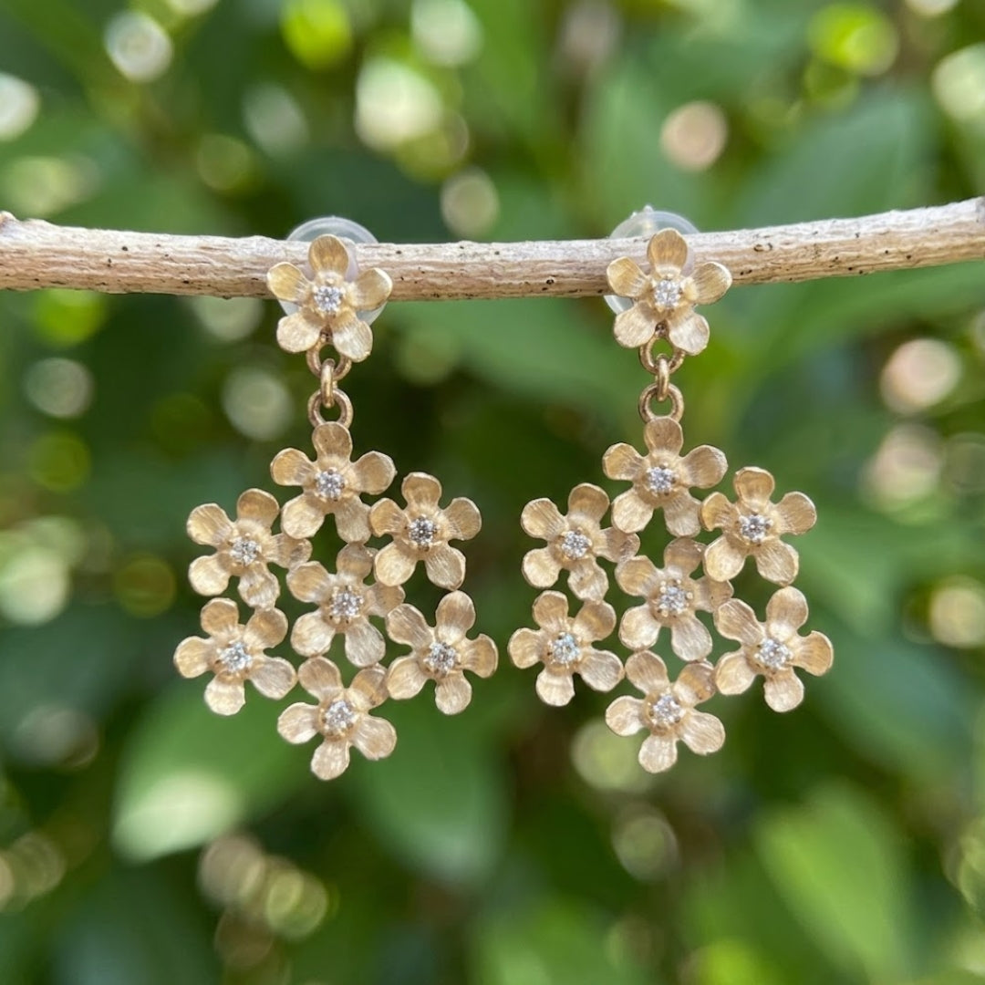 Flower Patch Drop Earrings