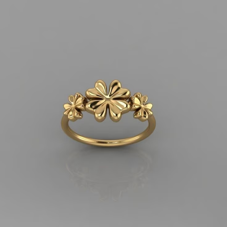 Gold Spring Flower Ring