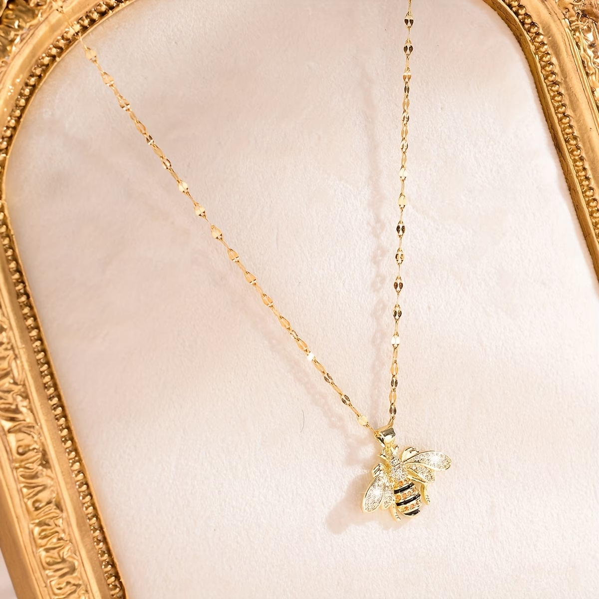 Golden Bright Bee Necklace